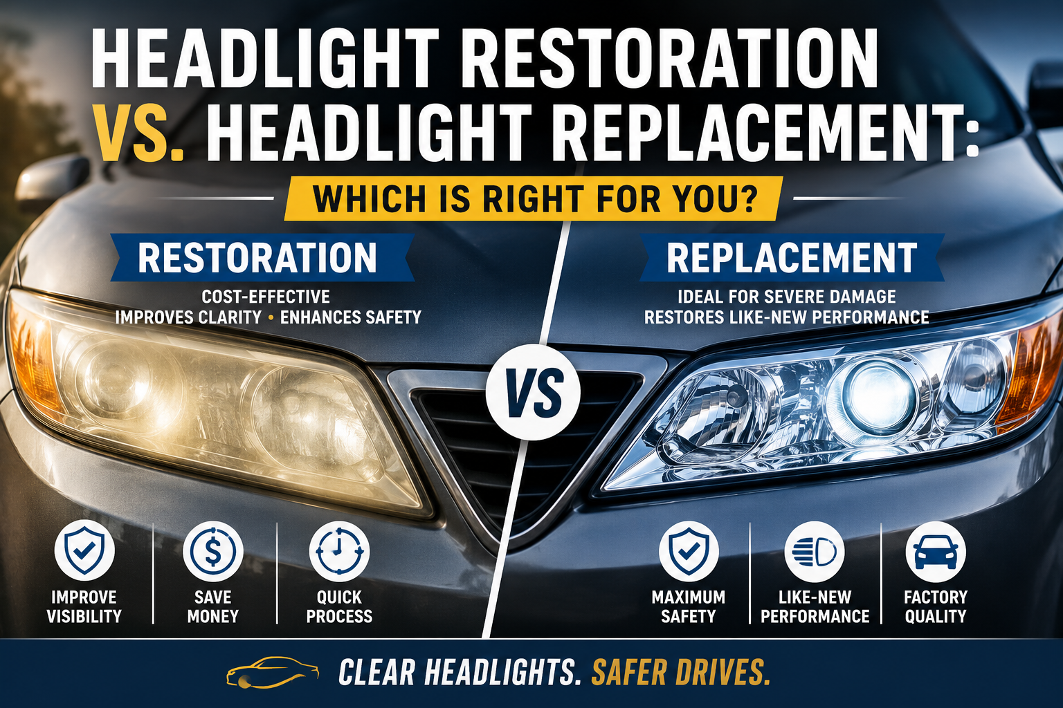 Headlight Restoration vs. Headlight Replacement: Which Is Right for You?